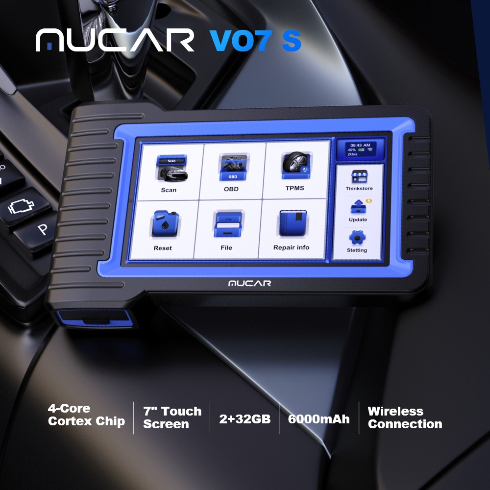 MUCAR VO7S Auto Bidirectional Full System Car Diagnostic Tool CANFD OBD2 Scanner