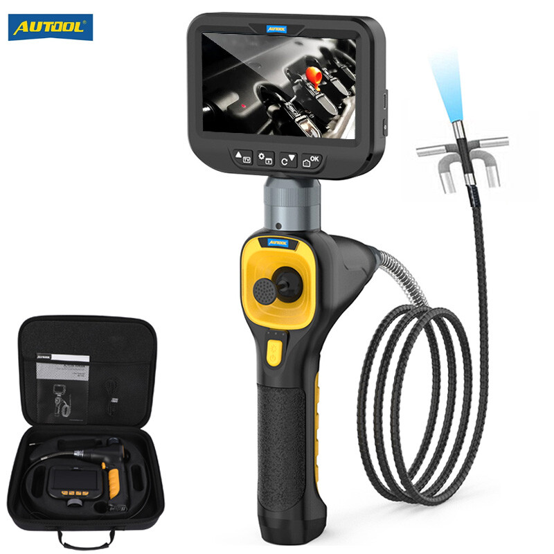 4-Way 360°Articulating Borescope 6.2mm Endoscope Inspection Camera 1080HD IP67