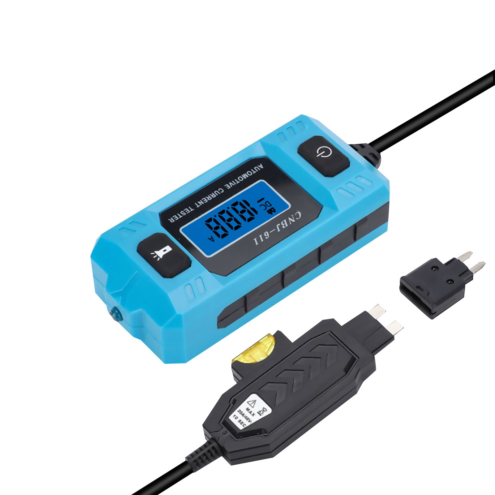 Portable Car Fuse Tester and Relay Checker Tool with LED Display and Lighting