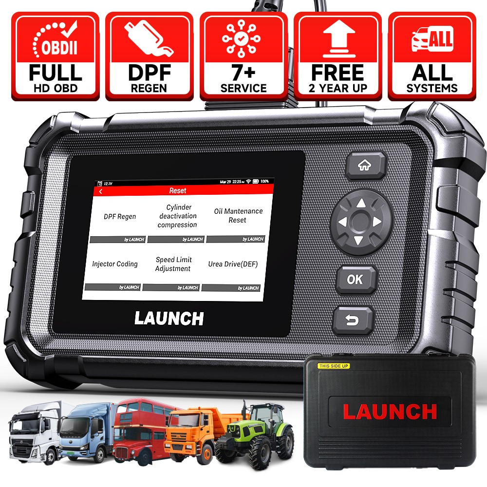 LAUNCH CRP129HD Fit For Kenworth Heavy Duty Truck OBD2 Scanner Diagnostic Tool