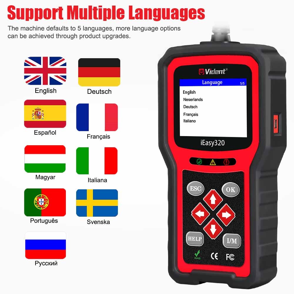 VIDENT iEasy320 OBDII/EOBD+CAN Fault Code Reader Car Engine Diagnostic Scan tool