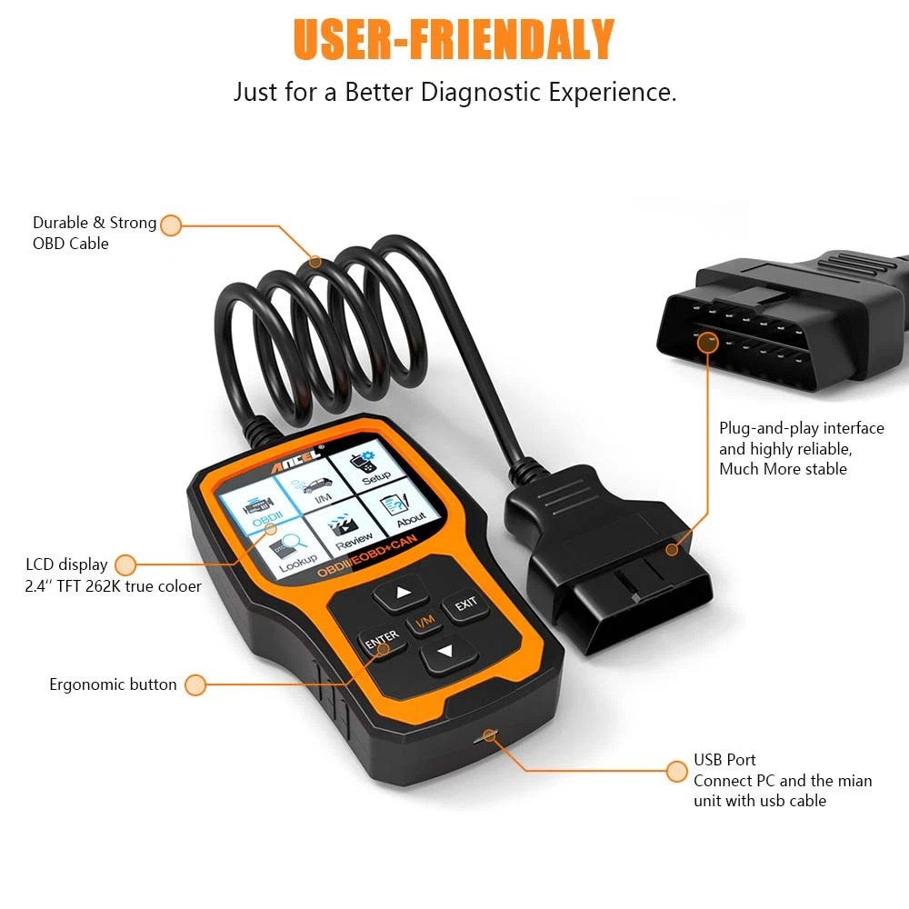 Foxwell NT301 Plus Car Engine OBD2 Scanner Diagnostic Code Reader Battery Tester