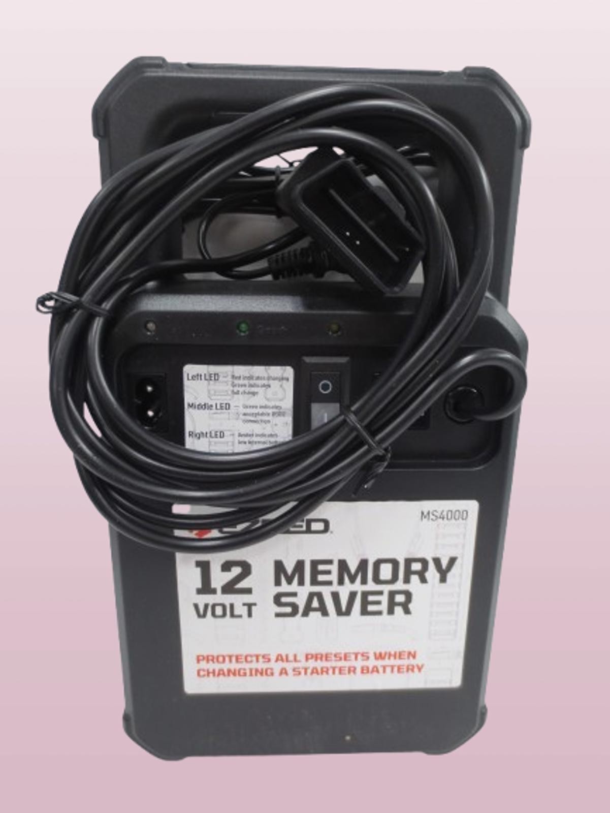 EZRED MS4000 OBDII AUTOMOTIVE PRESETS COMPUTER MEMORY SAVER E-Z BLACK PORTABLE
