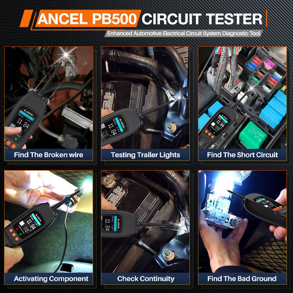 ANCEL PB500 Power Scan Circuit Tester Electrical Probe Power 12V/24V Diagnostic