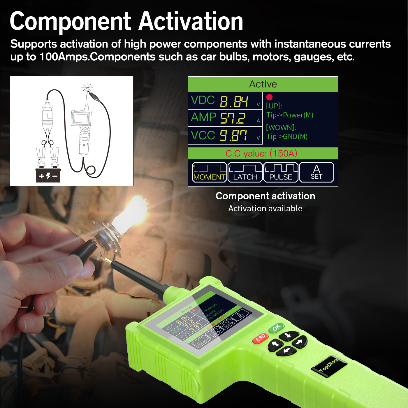 TopDiag P200 Pro Automotive Electric Circuit Tester Power Probe For Car Truck US