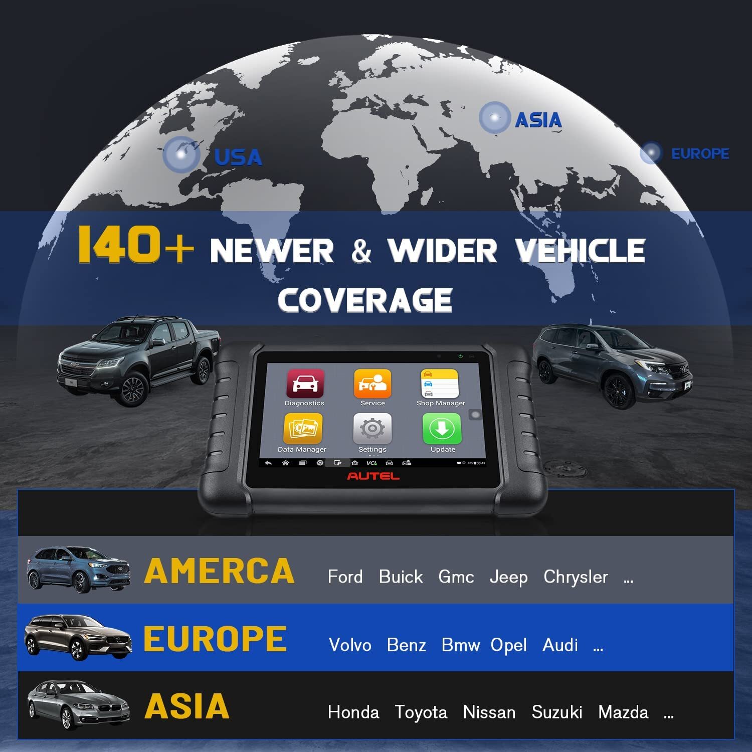 2024 Version AUTEL MaxiPRO MP808S DS808 Car OBD2 Diagnostic Scanner Tool Coding