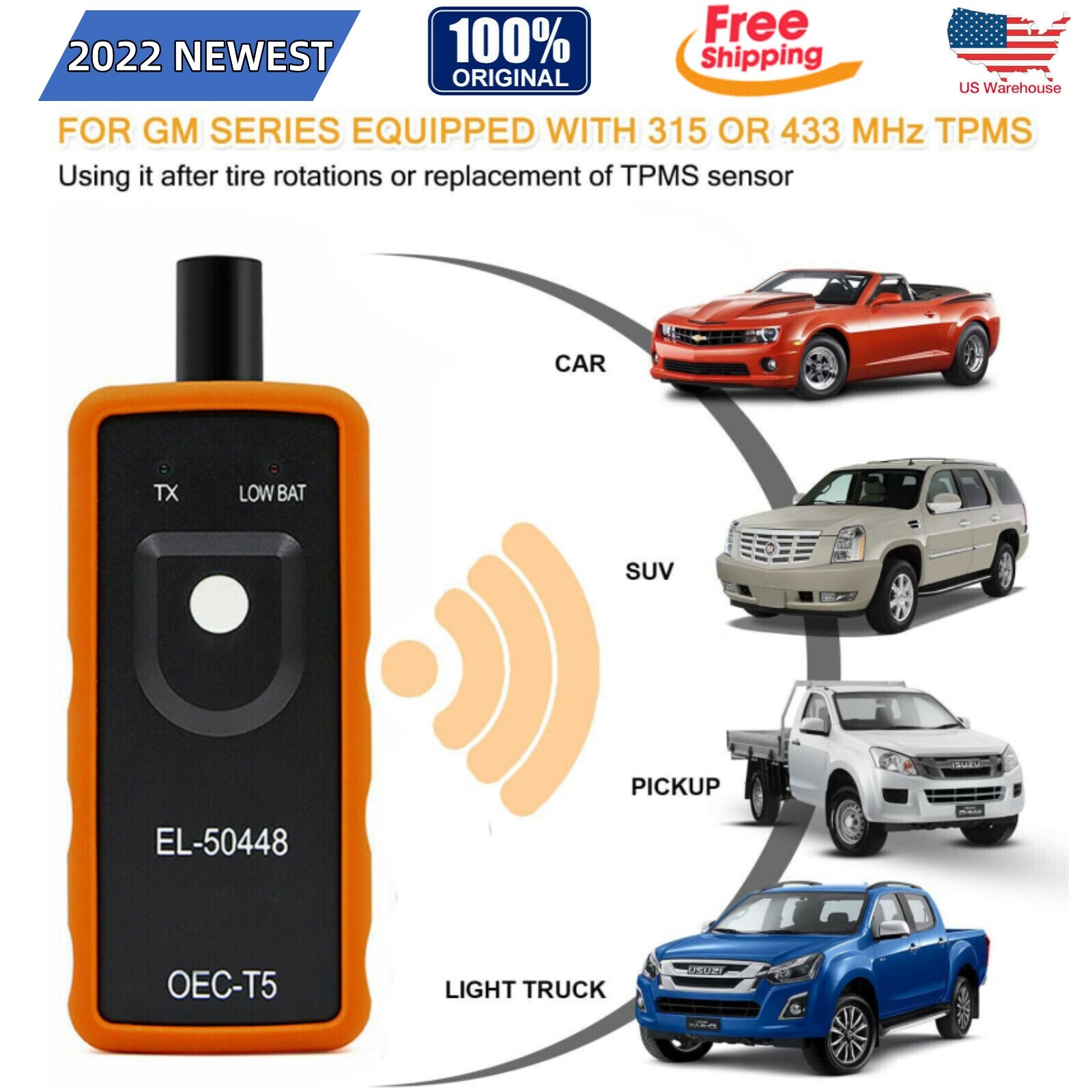 EL-50448 TPMS Reset Tool Relearn Auto Tool Tire Pressure Sensor For GM