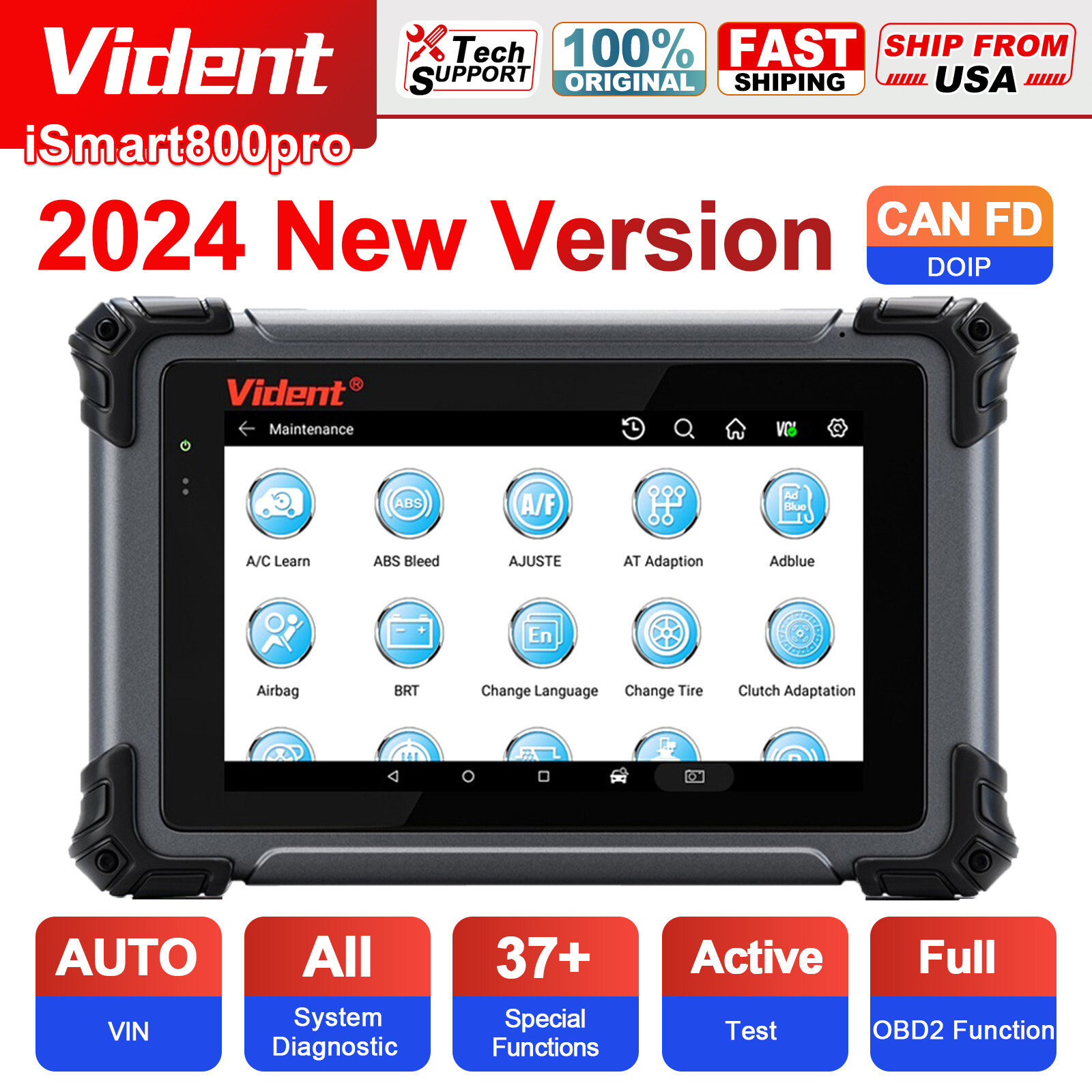Vident 800 Pro All System Car Bidirectional Diagnostic Tool Scanner Auto Scan