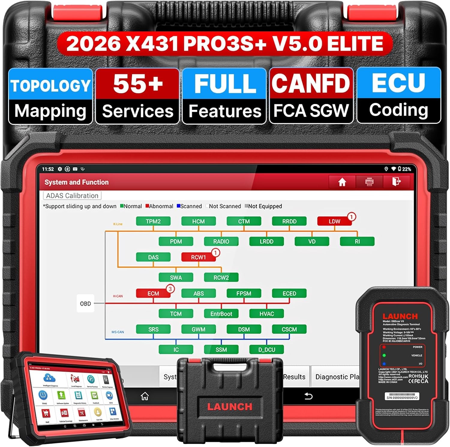 2026 Newest LAUNCH X431 PRO3S+ Pro 5 Coding Full System Diagnostic Scanner Tool