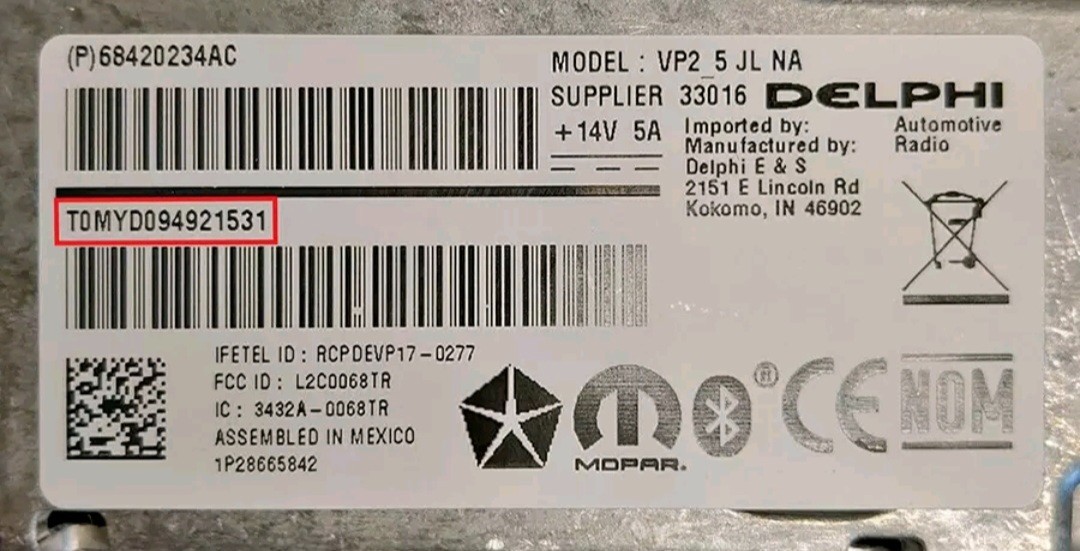 ✅ Chrysler Dodge Jeep RAM Radio Code Unlock | Anti Theft PIN