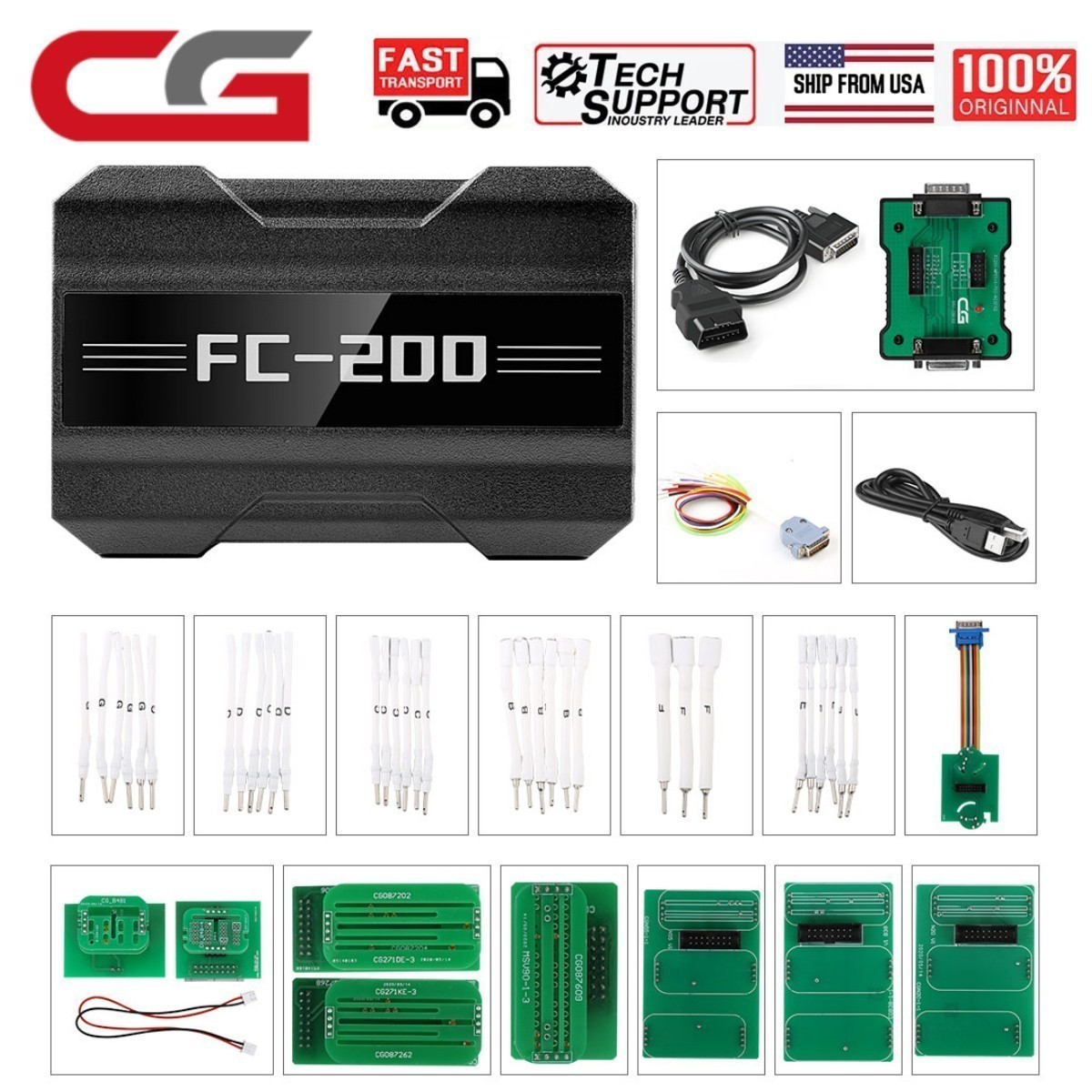 CG FC200 Progarmmer Full Version + Adapters Set 6HP +8HP/MSV90/N55/N20 + MPC5XX