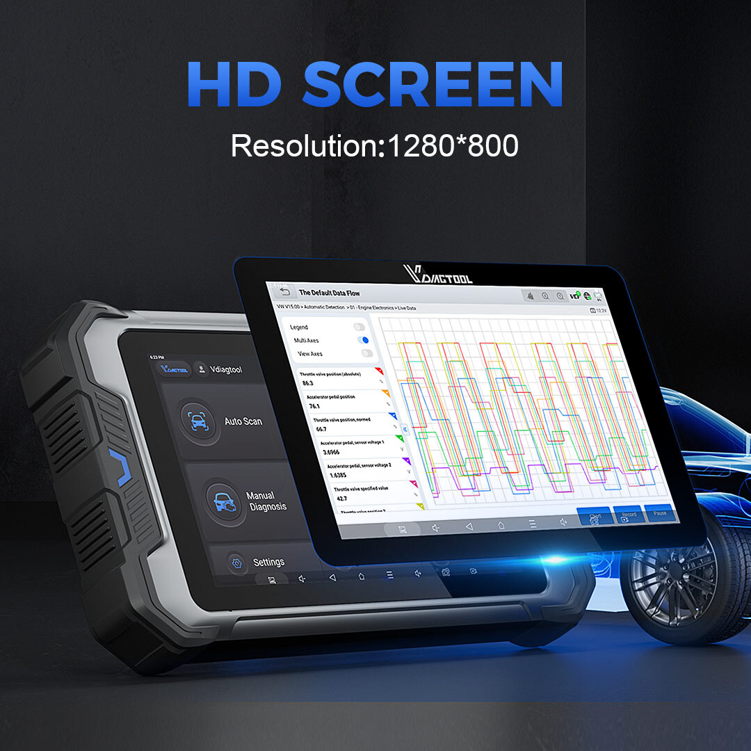 VDIAGTOOL VD80 BT LITE OBD2 Scanner All Systerms Diagnostic Tool 28+Services FCA