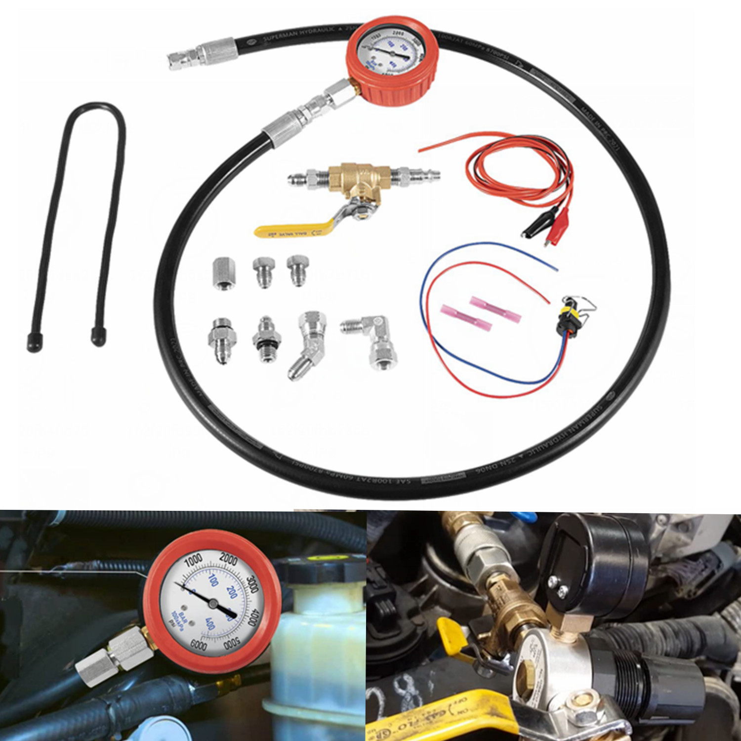 Hpop Test Tool High-Pressure & Air Leak Tester Gauge For Ford F250/350 6.0L 7.3L