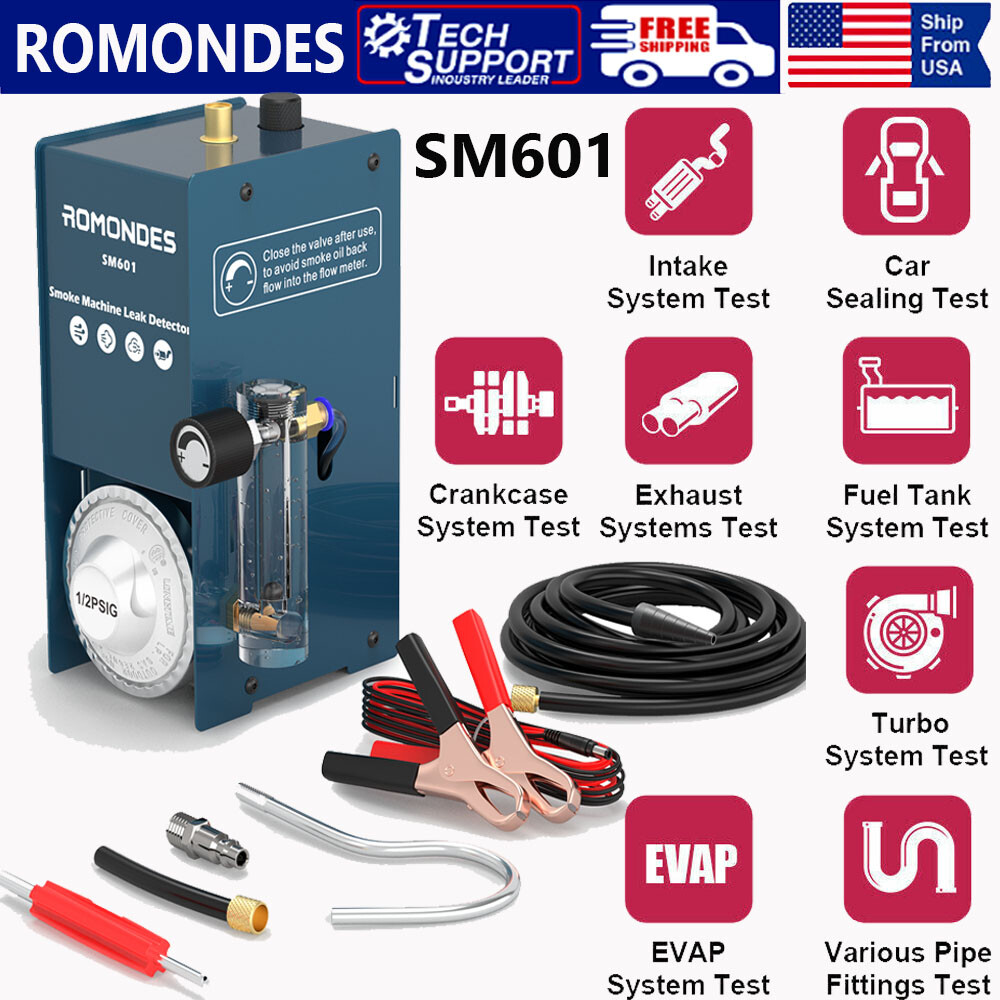EVAP Smoke Machine Leak Detector Car Automotive Fuel Pipe System Diagnostic Test