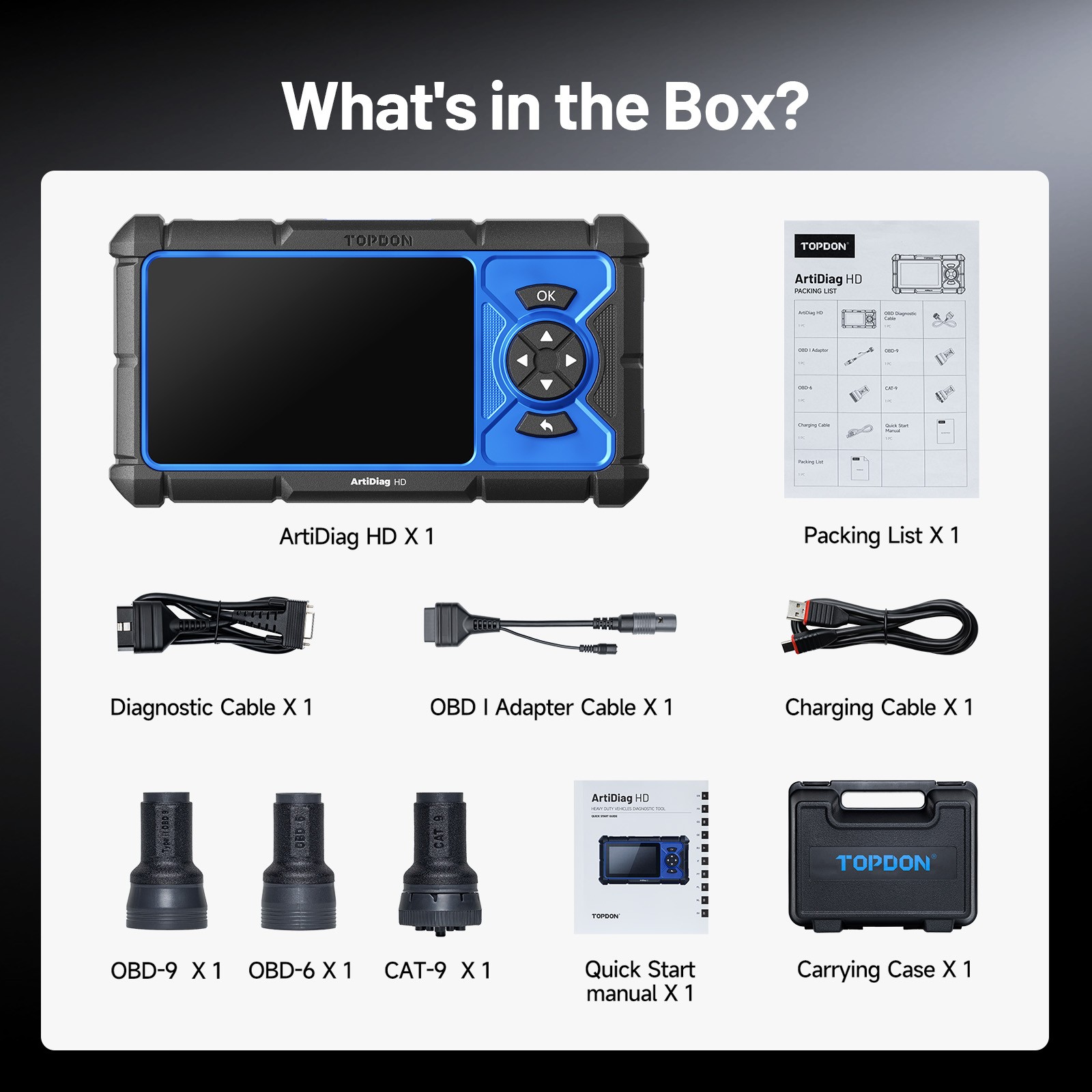 TOPDON AD HD Diesel Heavy Duty Truck Scanner Diagnostic Tool DPF Regeneration