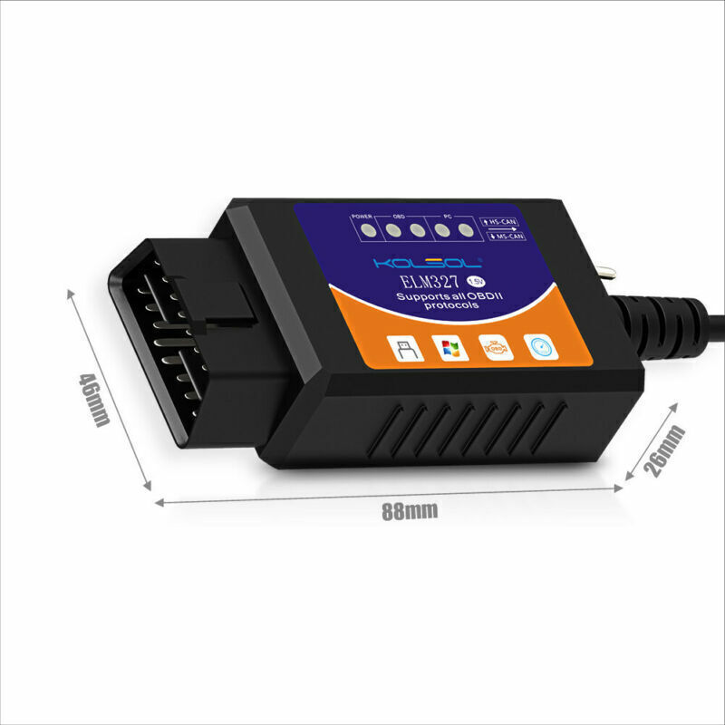 For Ford Forscan ELM327 USB Modify OBD 2 Scanner V1.5 MS-CAN HS-CAN Code Reader