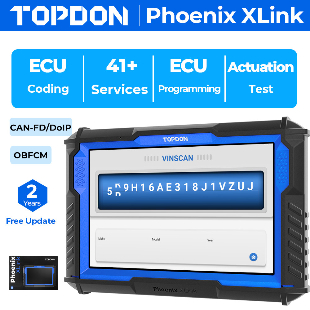 TOPDON Phoenix XLink Bi-Directional OBD2 Scanner All System Scan Tool Coding