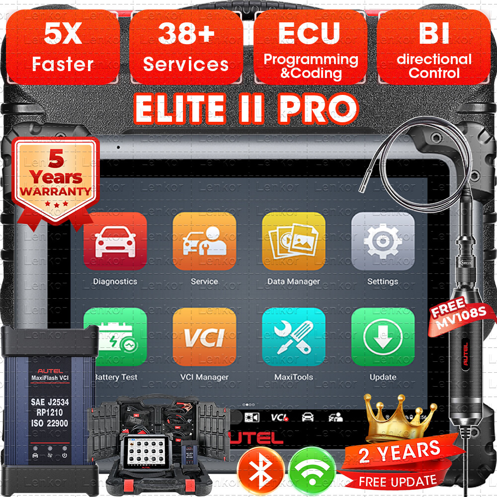 Autel MaxiSys Elite II PRO Scanner: 2025 Version 2 YEAR update No IP Limited