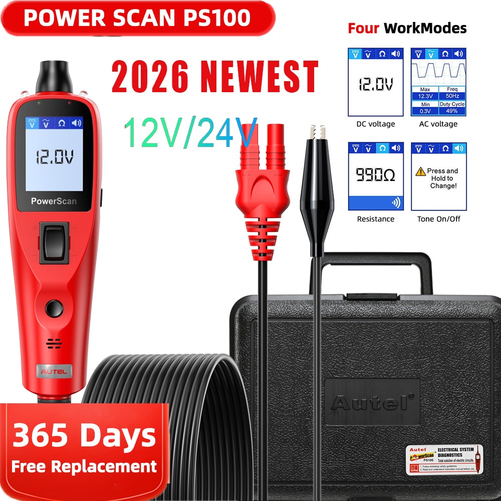 Autel Power Scan PS100 Circuit Tester Electrical Power Probe 12V 24V Diagnostic