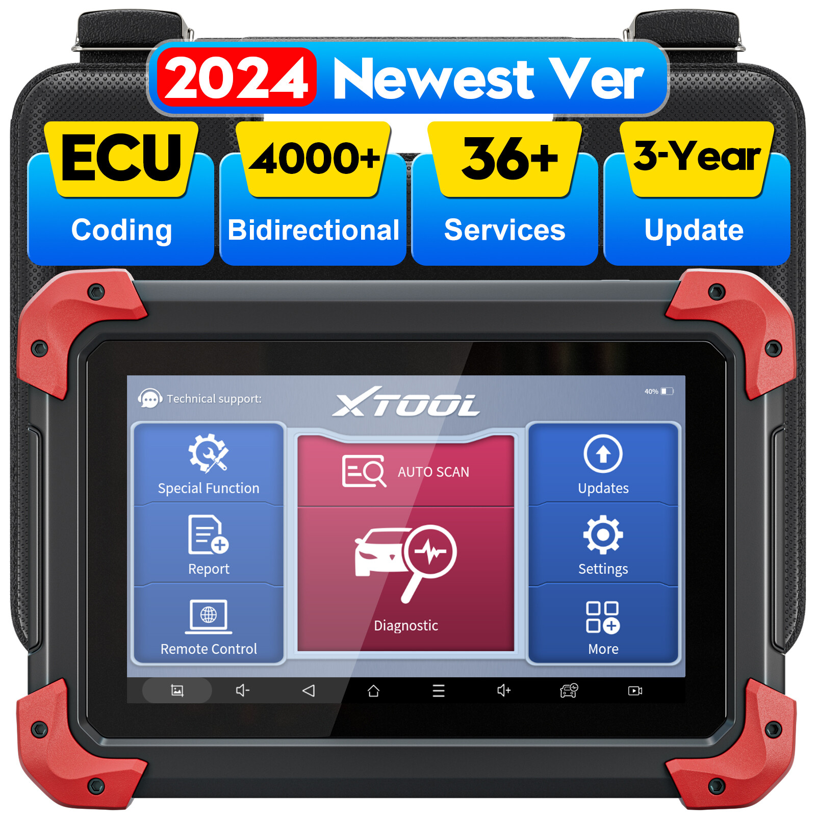 2024 XTOOL D7 Auto Car Bidirectional Scanner Full System Diagnostic Coding Tool