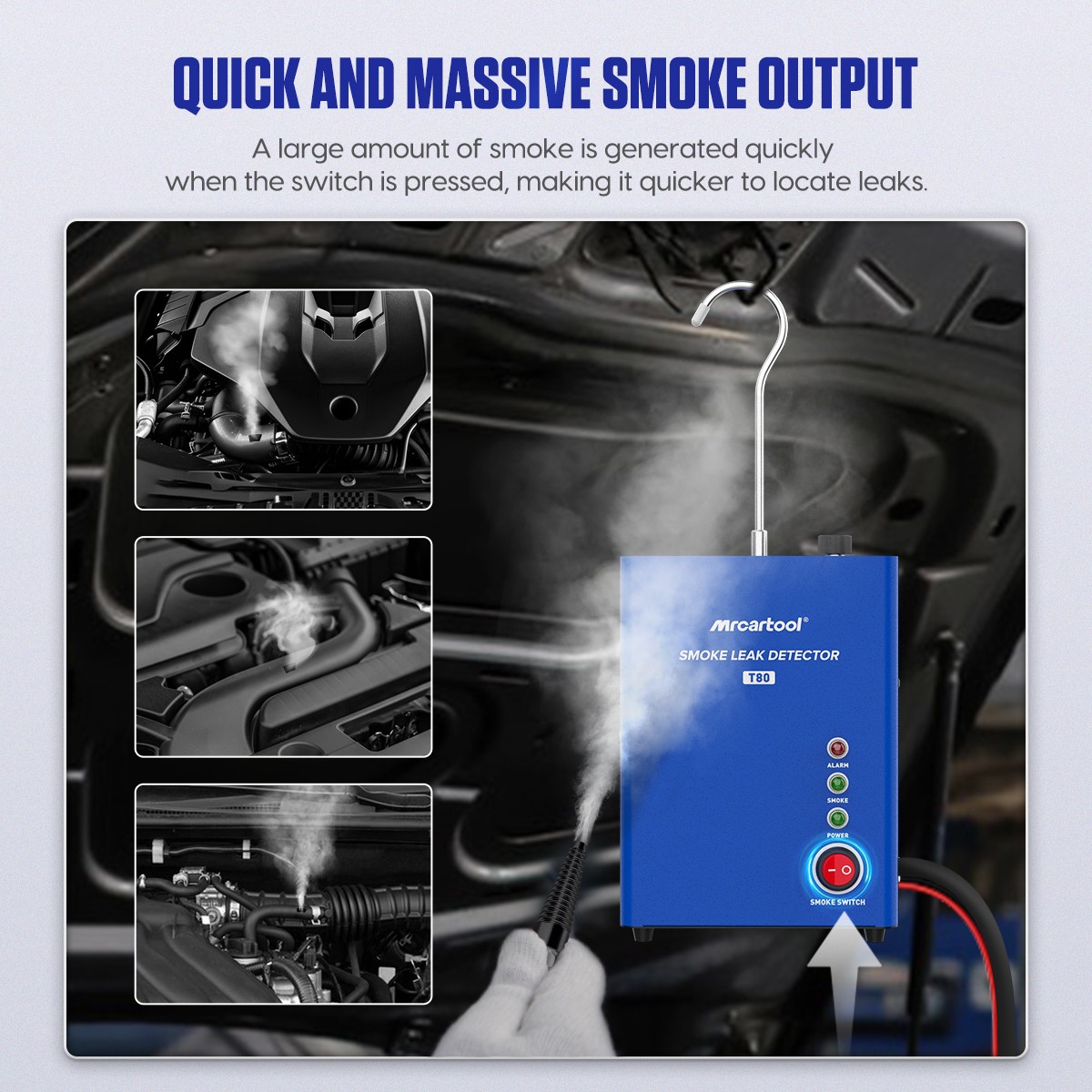 Automotive EVAP Smoke Leak Detector Machine Pipe System Vacuum Diagnostic Tester