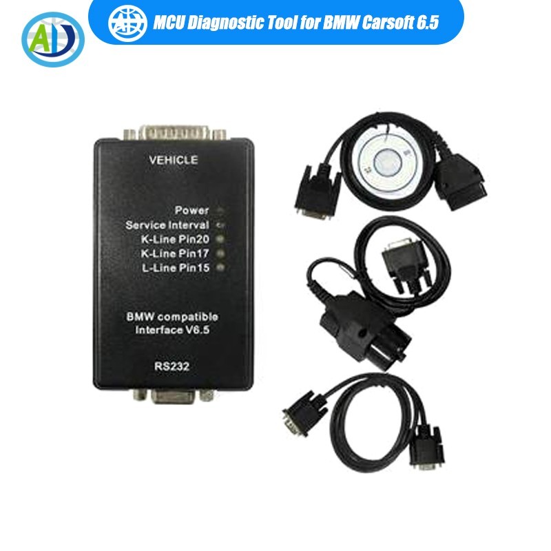 MCU OBD2 OBDII Interface Diagnostic Tool ECU Chip for BMW Carsoft 6.5 E36/E38