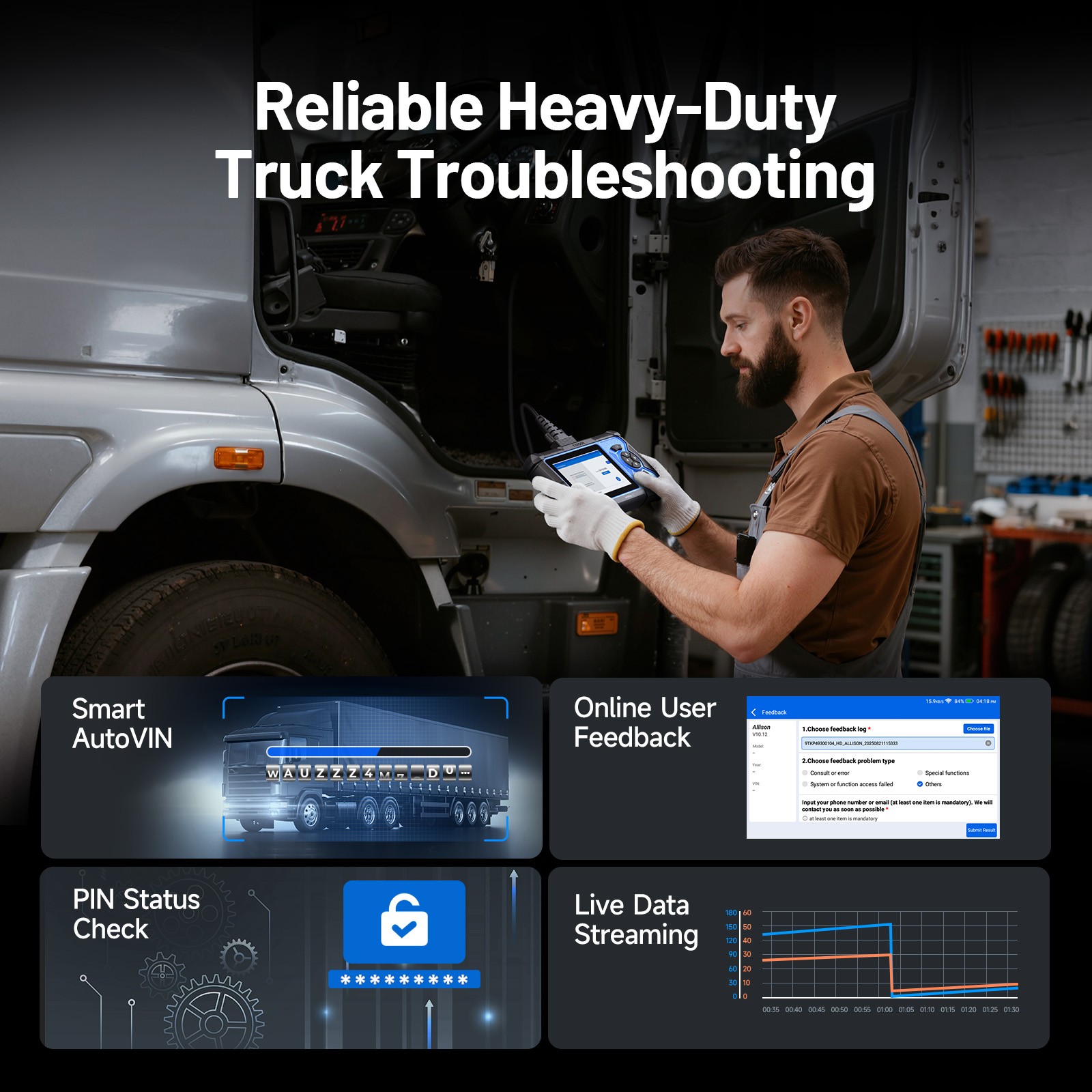 TOPDON AD HD Diesel Heavy Duty Truck Scanner Diagnostic Tool DPF Regeneration
