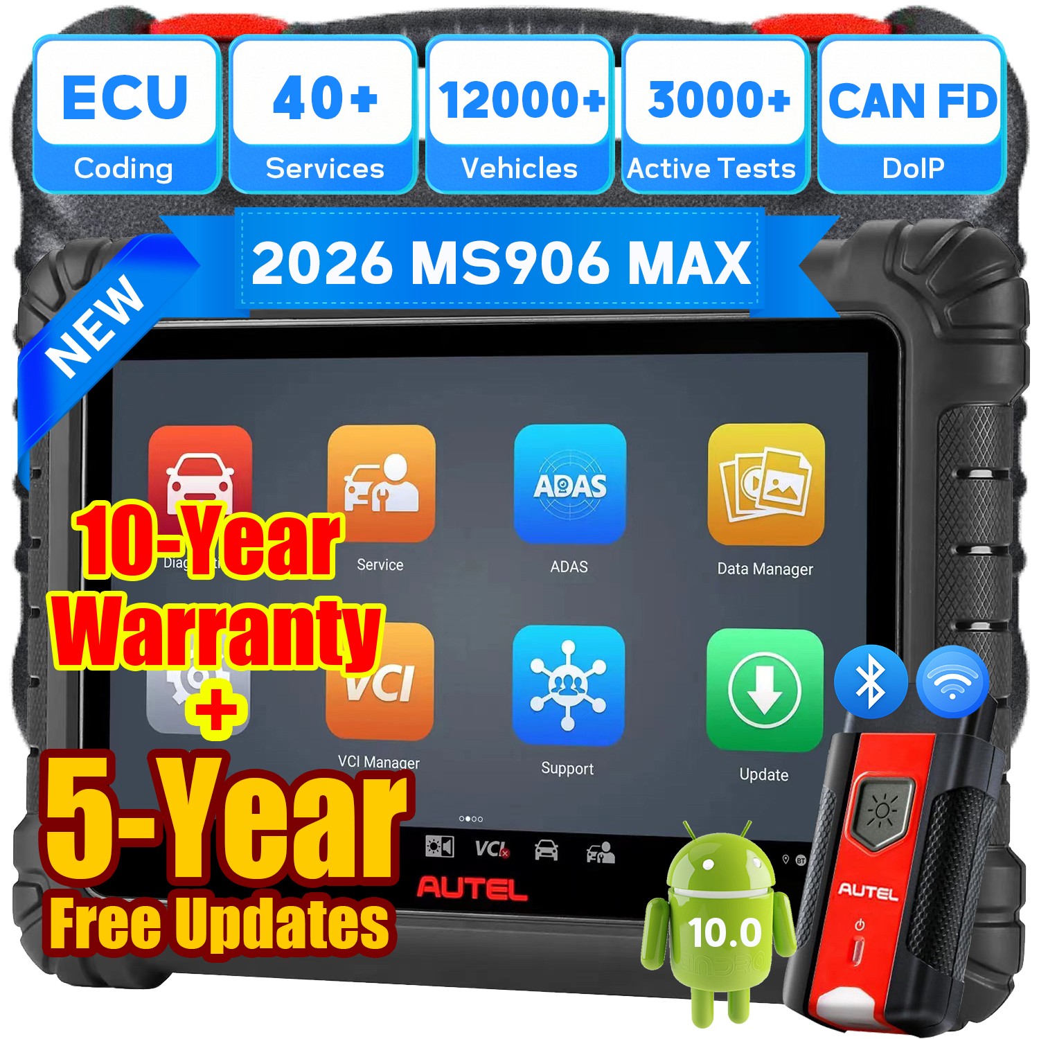2026 Autel MaxiSYS MS906MAX Diagnostic Service Scanner Readers – 5-Year Updates