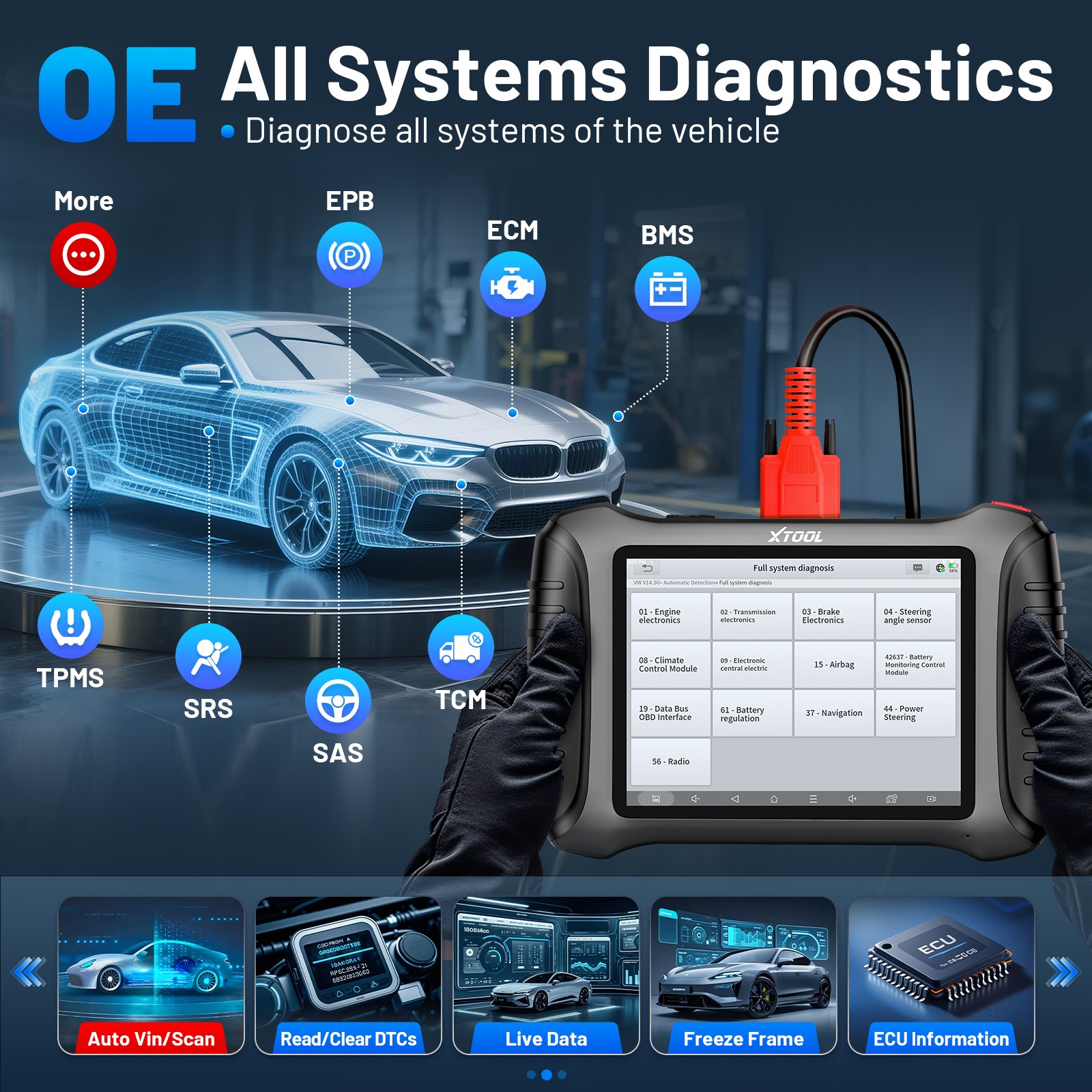 2024 XTOOL IP900 Auto Full System Diagnostic Scanner E.CU Coding Bidirectional