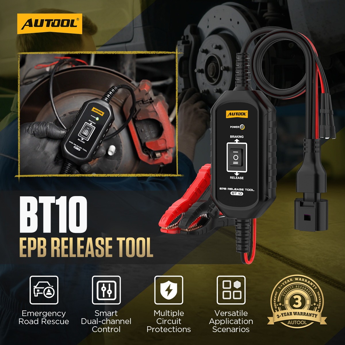 AUTOOL BT10 Electronic Parking Brake Tool Emergency EPB Release Reset and Reset