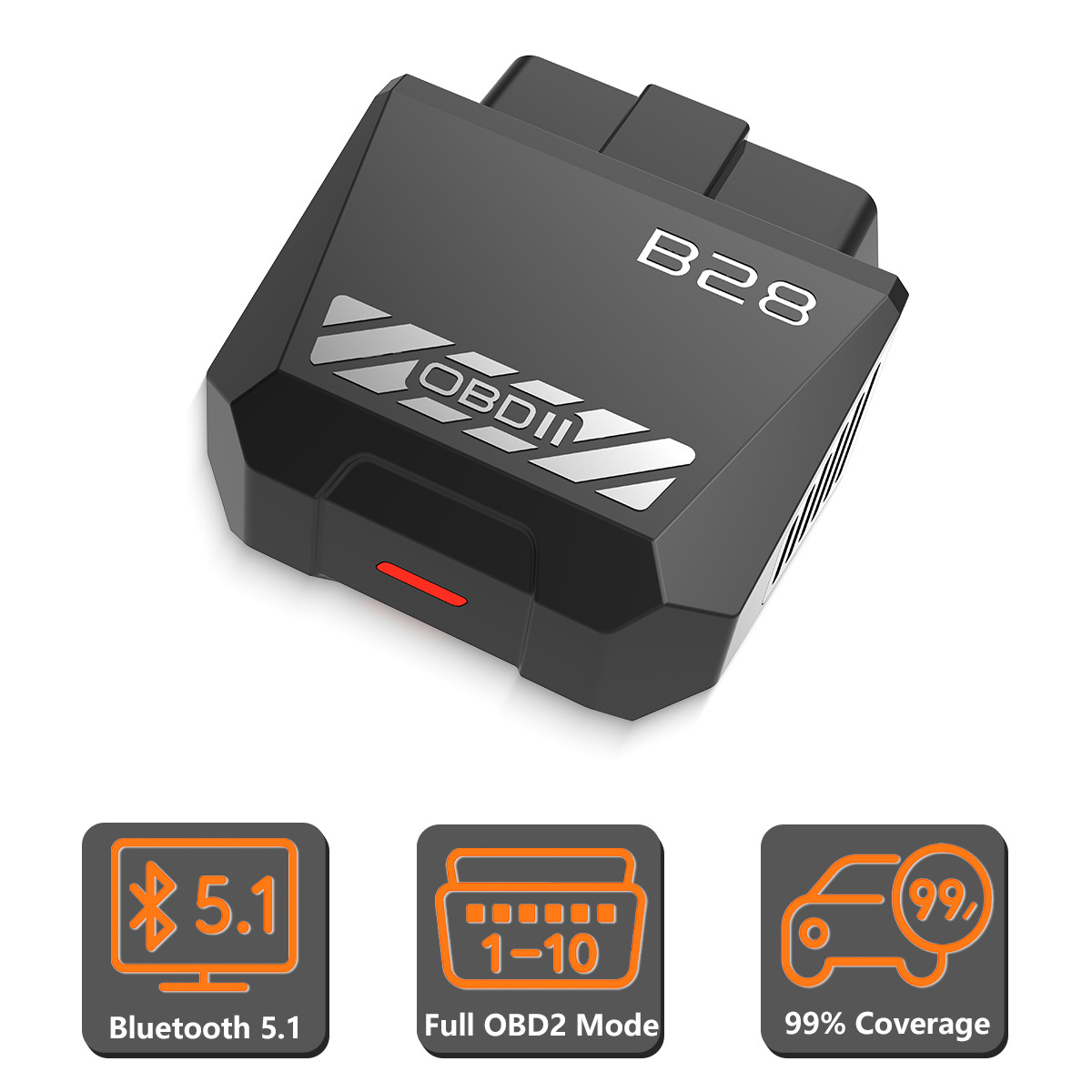 AUIMSOCO ODB2 Scanner ODB-II Wireless Bluetooth 5.1 Car Auto Detection For iOS