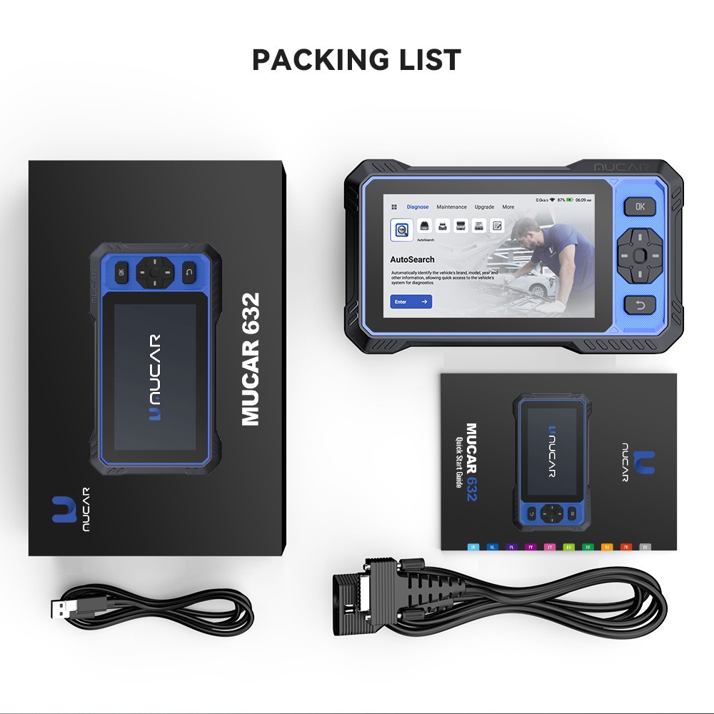 2026 NEW Mucar 632 Car Diagnostic Tool OBD2 Scanner SRS ABS ENGINE Code Reader