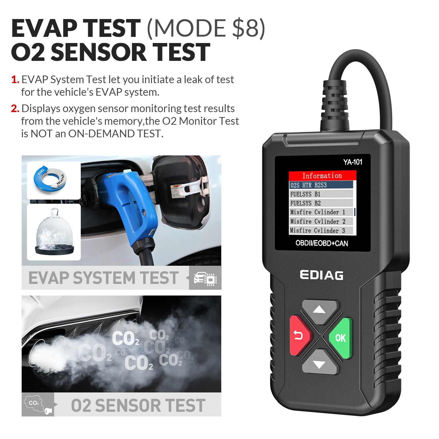 Automotive OBD2 Scanner EOBD Code Reader Check Engine Fault Car Diagnostic Tool