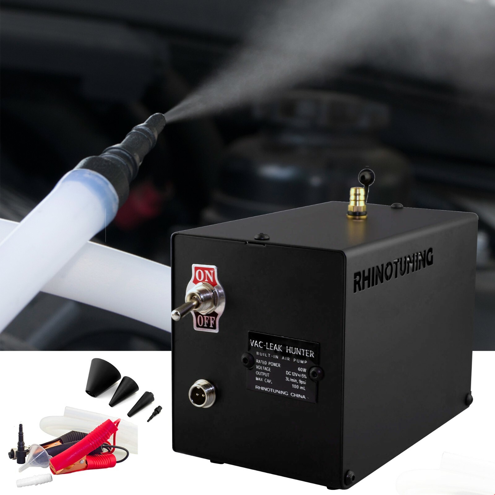 Vac Leak Hunter EVAP Smoke Machine Car Pipe Intake System Vacuum Detector Tester