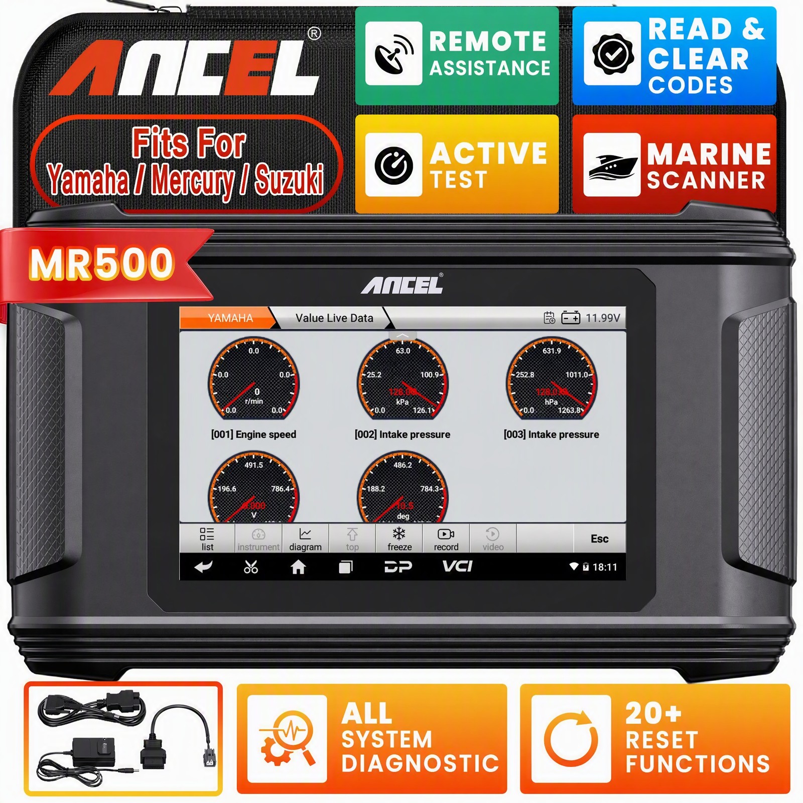 For YAMAHA MERCURY SUZUKI/Marine/Jet Ski Outboard Diagnostic Scan Tool Code Read