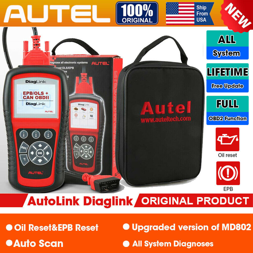 2023 Car All System Scanner Autel MaxiDiag Elite DiagLink OBD2 Diagnostic Reader