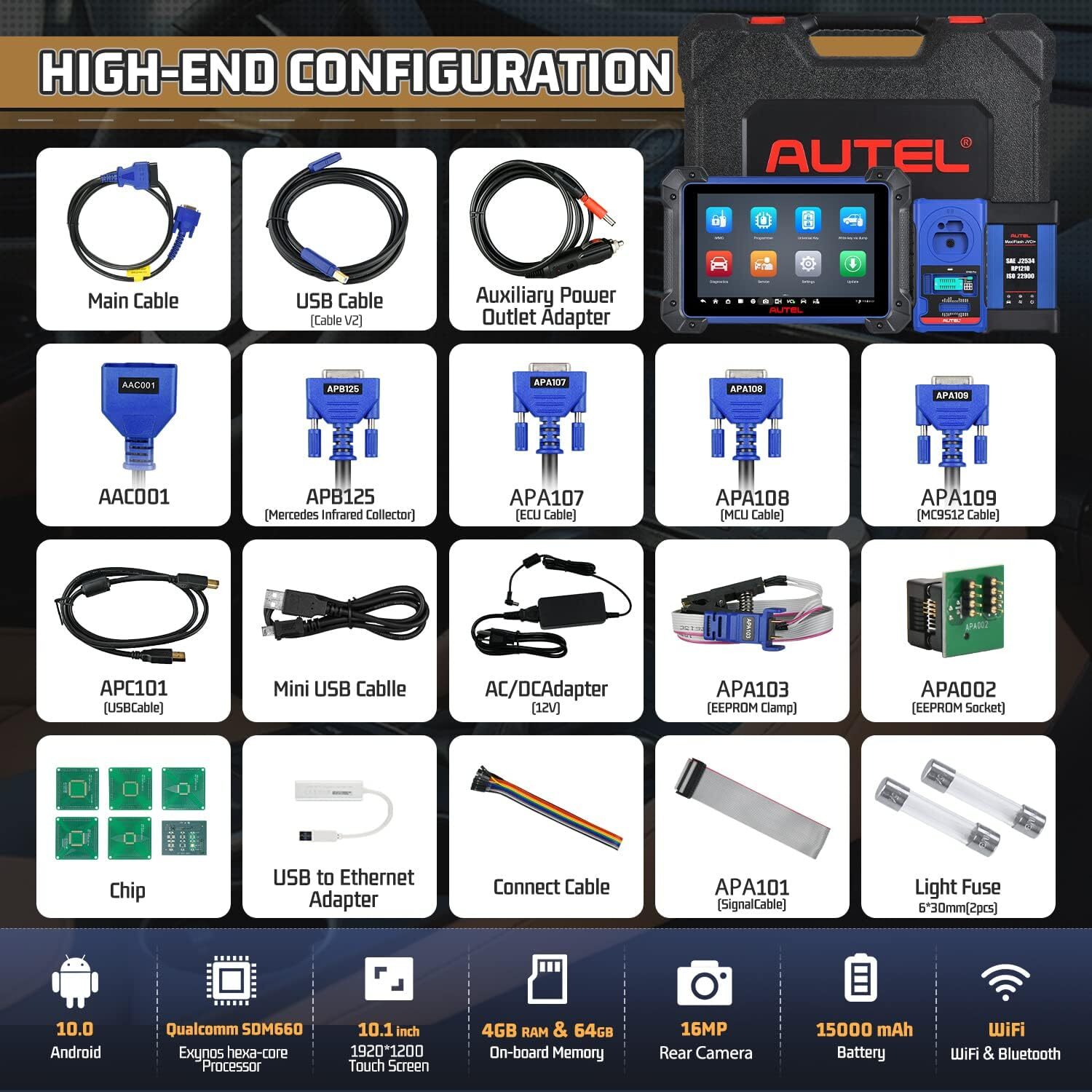 Autel MaxiIM IM608 PRO II IMMO Key Fob Programming Tool ECU Coding Bidirectional
