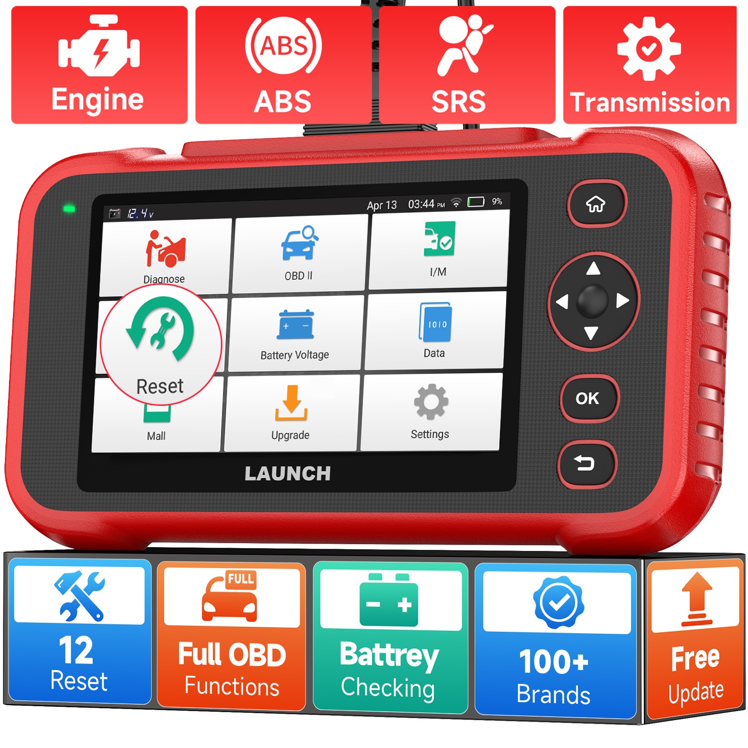 Launch CRP129I V3.0 OBD2 Scanner ABS SRS TCM Engine Auto Diagnostic Tool EPB SAS