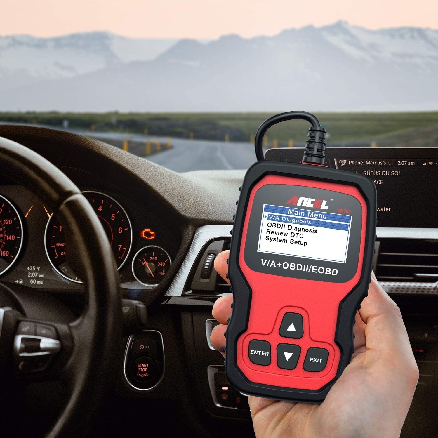 Ancel VD500 OBD2 Scanner Diagnostic Tool VW Audi Diagnosis Check Engine EPB ABS