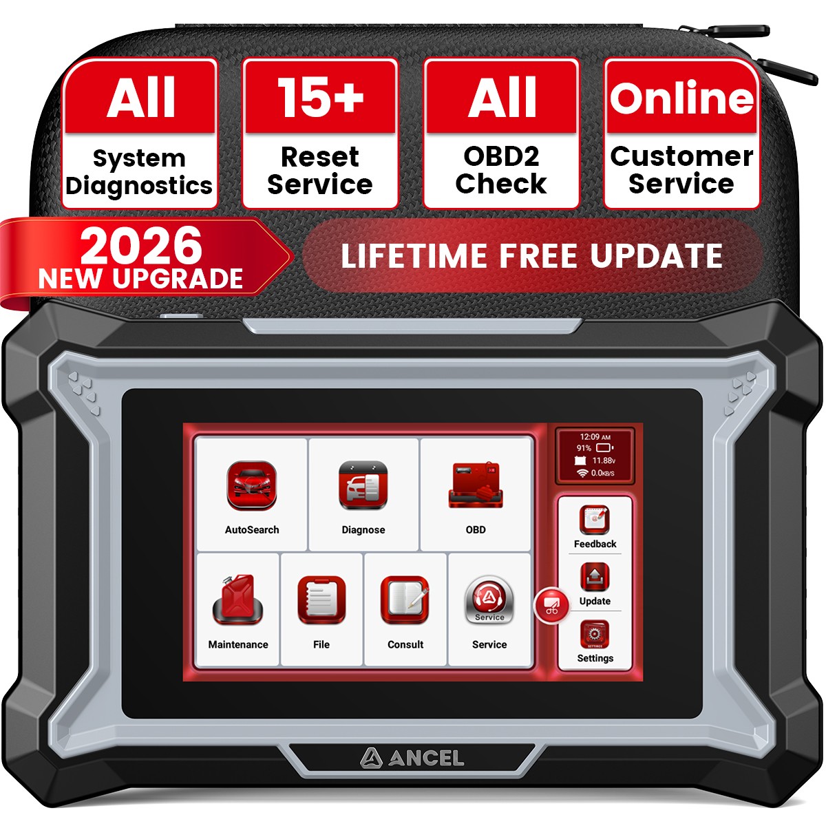 ANCEL DS200 OBD2 Auto Scanner All System Diagnostic Tool ABS SRS Oil Reset EPB