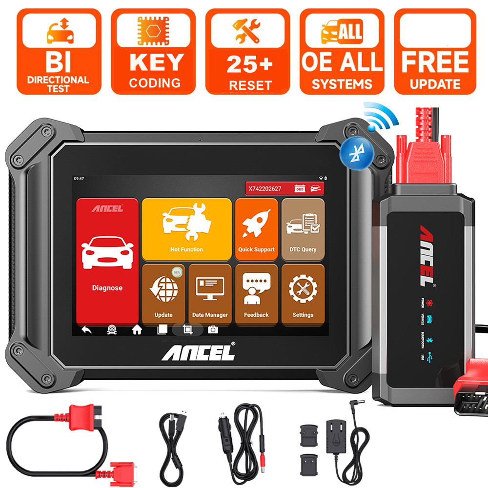 Ancel OBD2 Scanner V6 PRO+ Bidirectional Diagnostic Tool Key Coding Full System