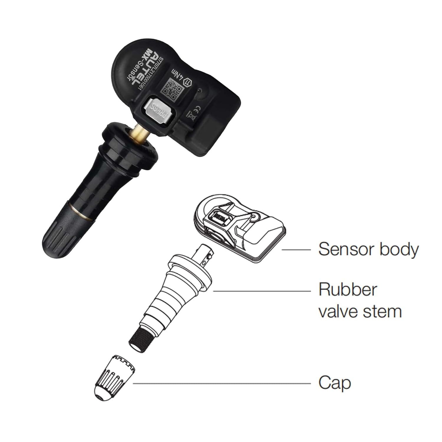 Autel TPMS MX-Sensor 315MHz 433MHz Universal Tire Programmable Pressure Sensors
