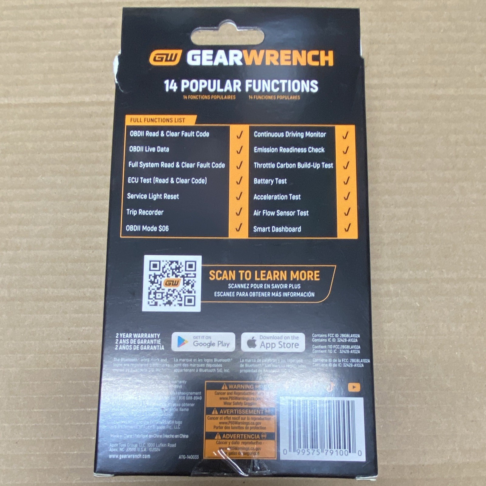 GearWrench GWSCAN Everyday Diagnostic Tool Bluetooth OBDII Tester