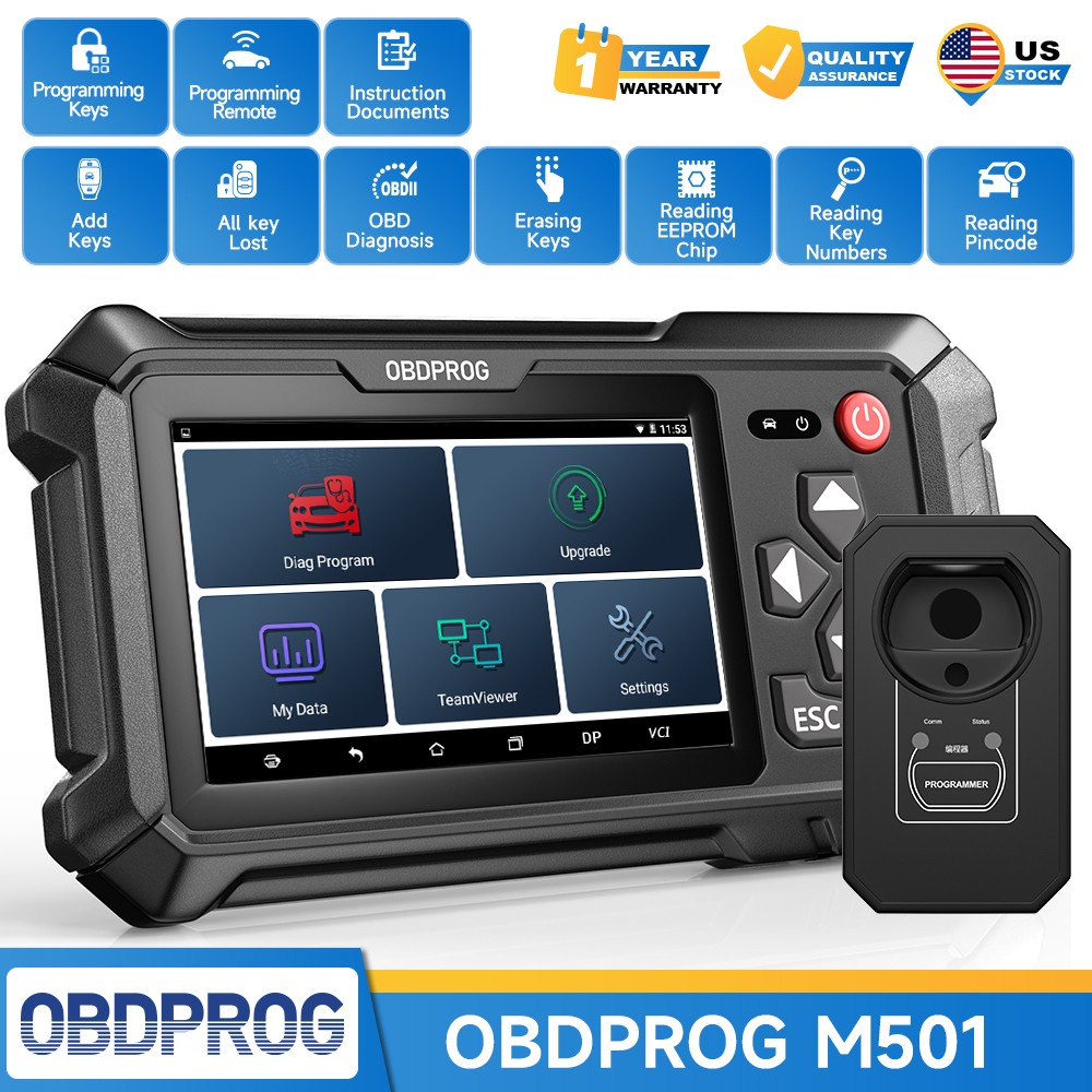 OBDPROG M501 Auto IMMO Coding OBD2 Scanner EEPROM Programming Diagnostic Tool