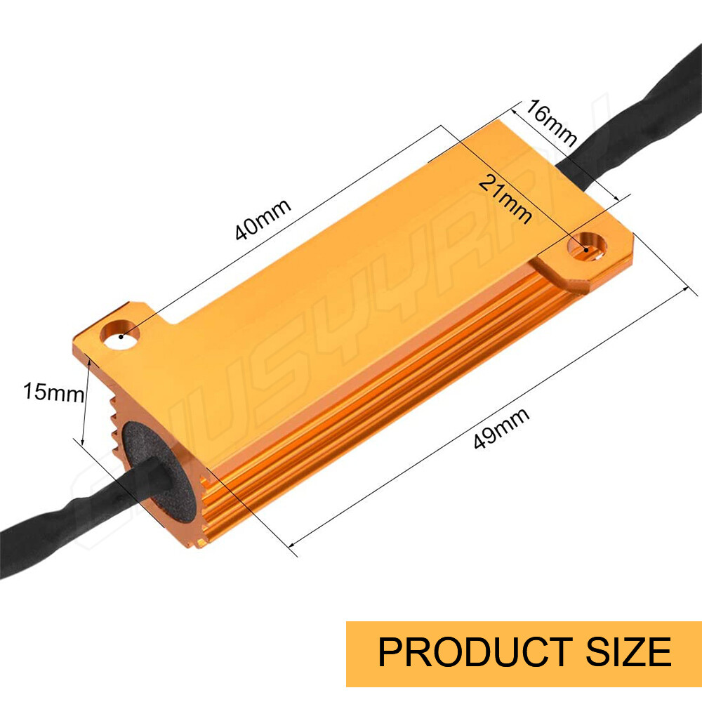 1156 7506 50W Load Resistor Fix LED Turn Signal Hyper Flashing Fast 2PC