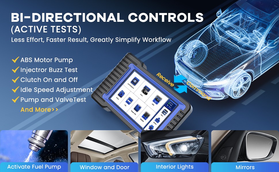 🔥MUCAR VO7 OBD2 Car Diagnostic Auto Scanner Full System 28+Reset Bidirectional
