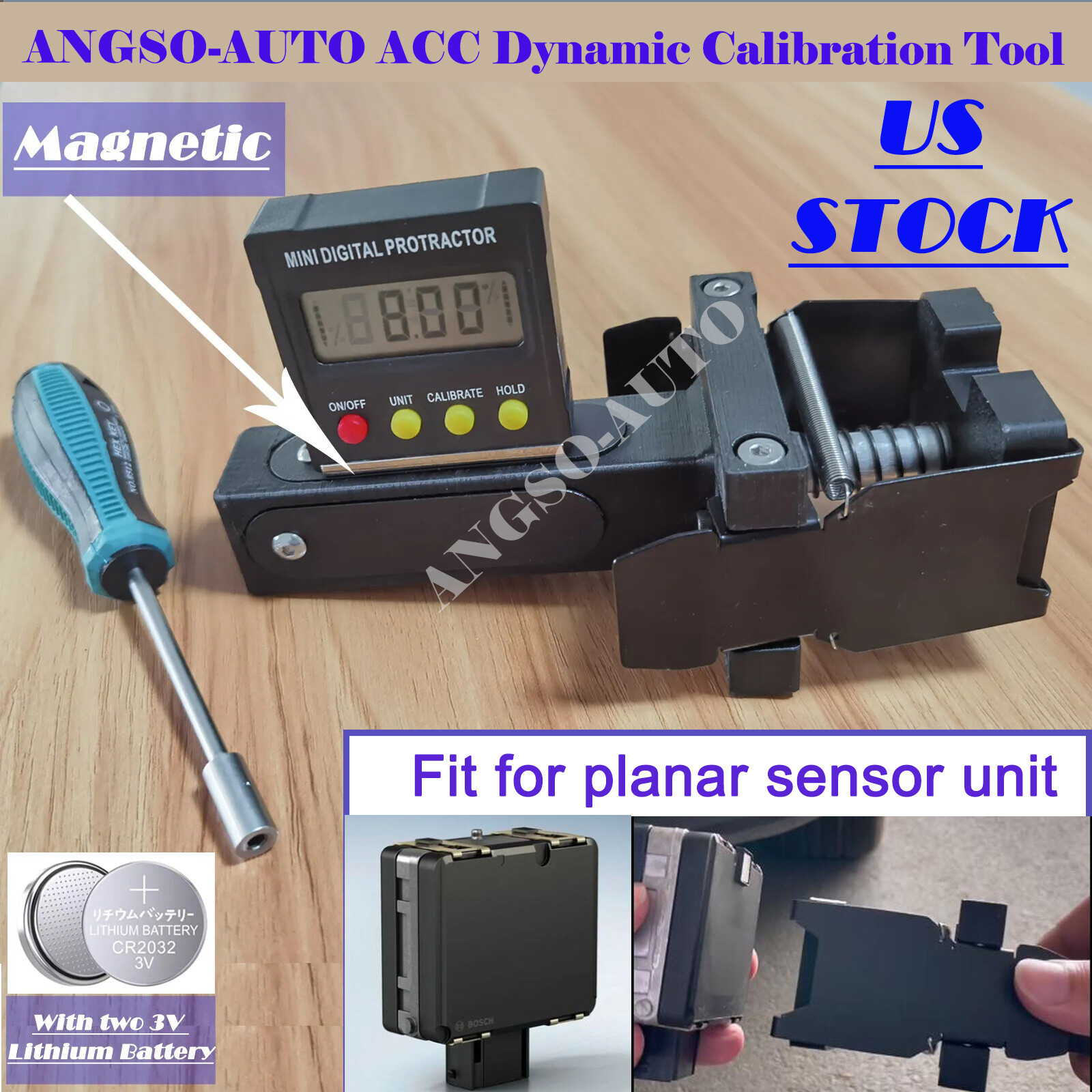 US STOCK ADAS Calibration Dynamic ACC Radar Sensor Angle Leveling Tool