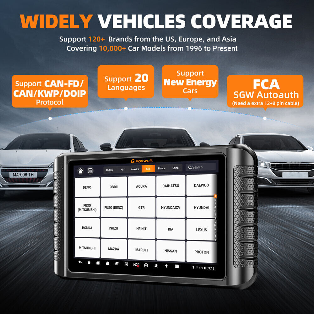 Foxwell NT1009 Bidirectional OBD2 Scanner Auto Diagnostic Tool ECU Key Coding