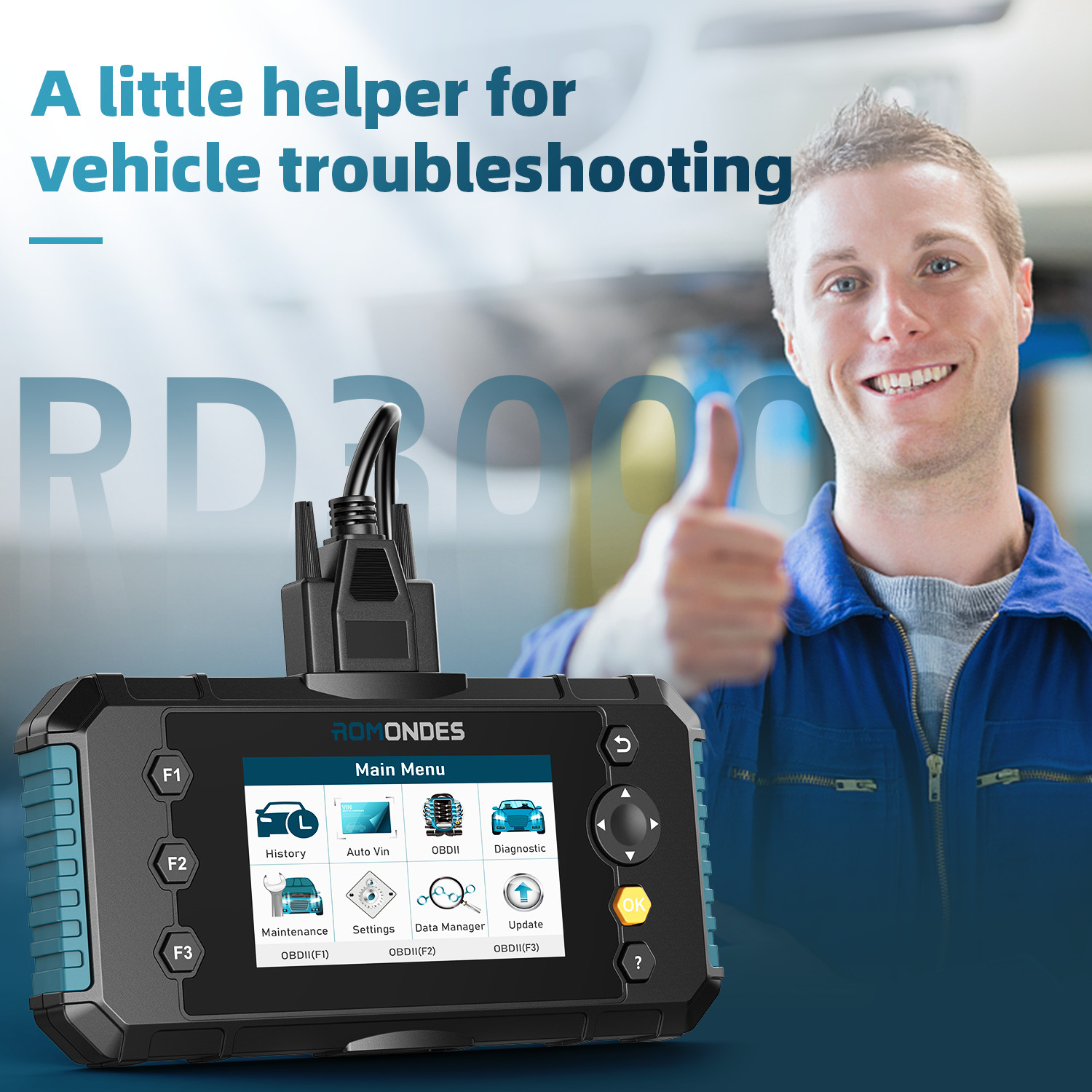 OBD2 Scanner Diagnostic Tool ABS SRS Transmission Engine System EPB OIL Reset
