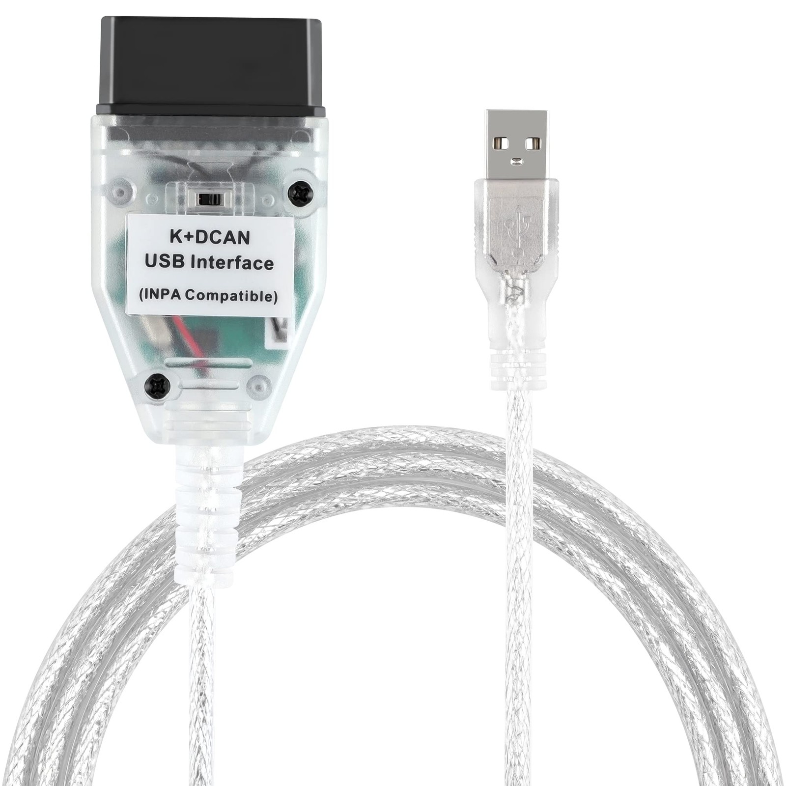 LZLRUN K+CAN K+DCAN Car Diagnostic Scanner Cable OBD USB one size, INPA